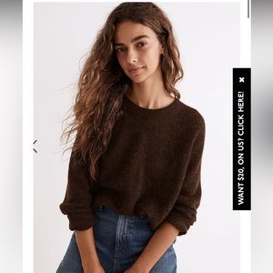 elliston crop pullover sweater